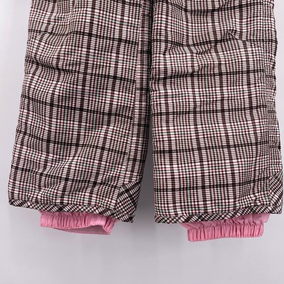 Cherokee Youth Sz L Pink Plaid Checkered Snow Ski Pants Adjustable Waist Girls - Picture 4 of 9
